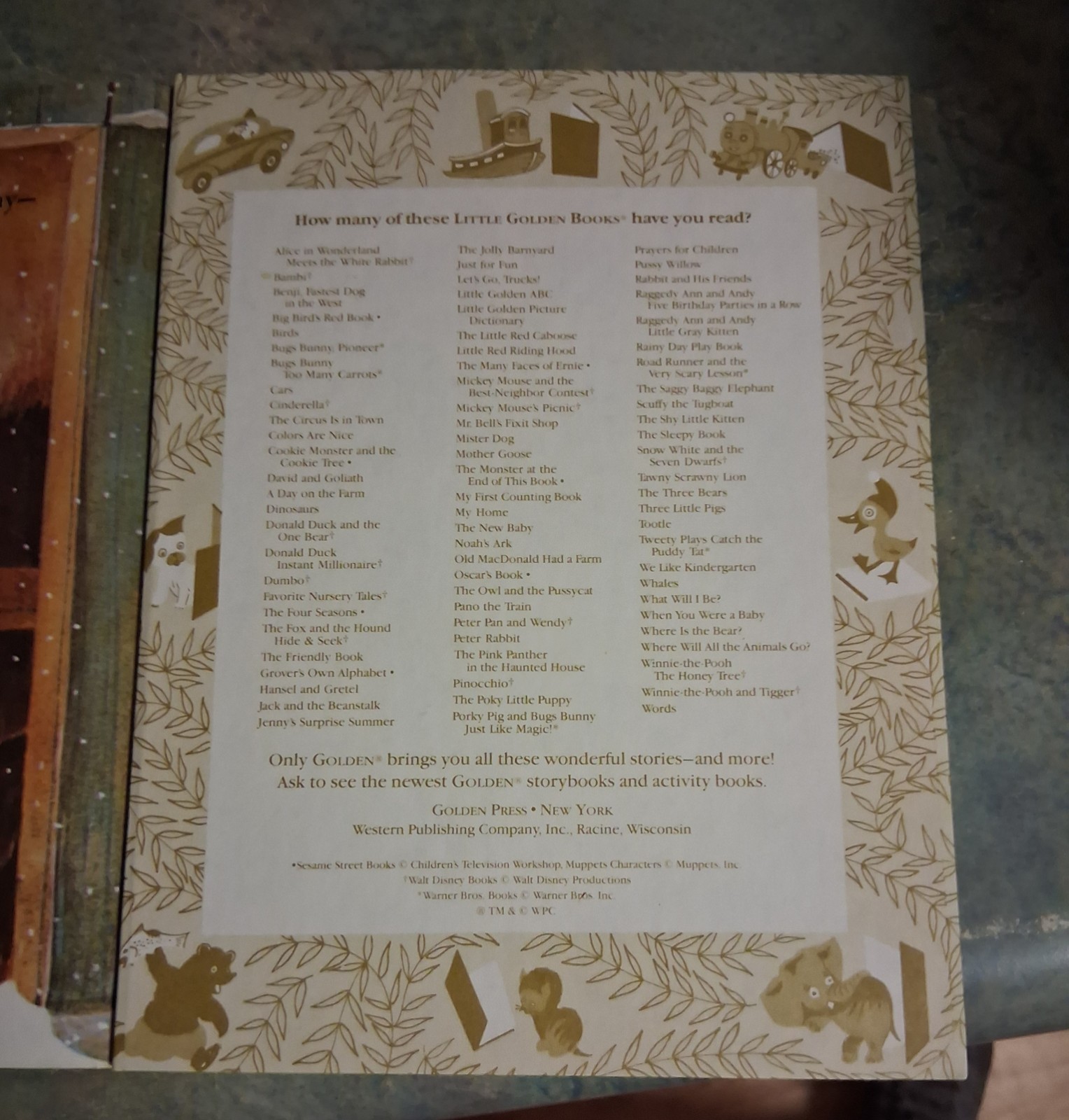 Western Publishing Little Golden Books The Animals’ Christmas Eve Hardcover 1977