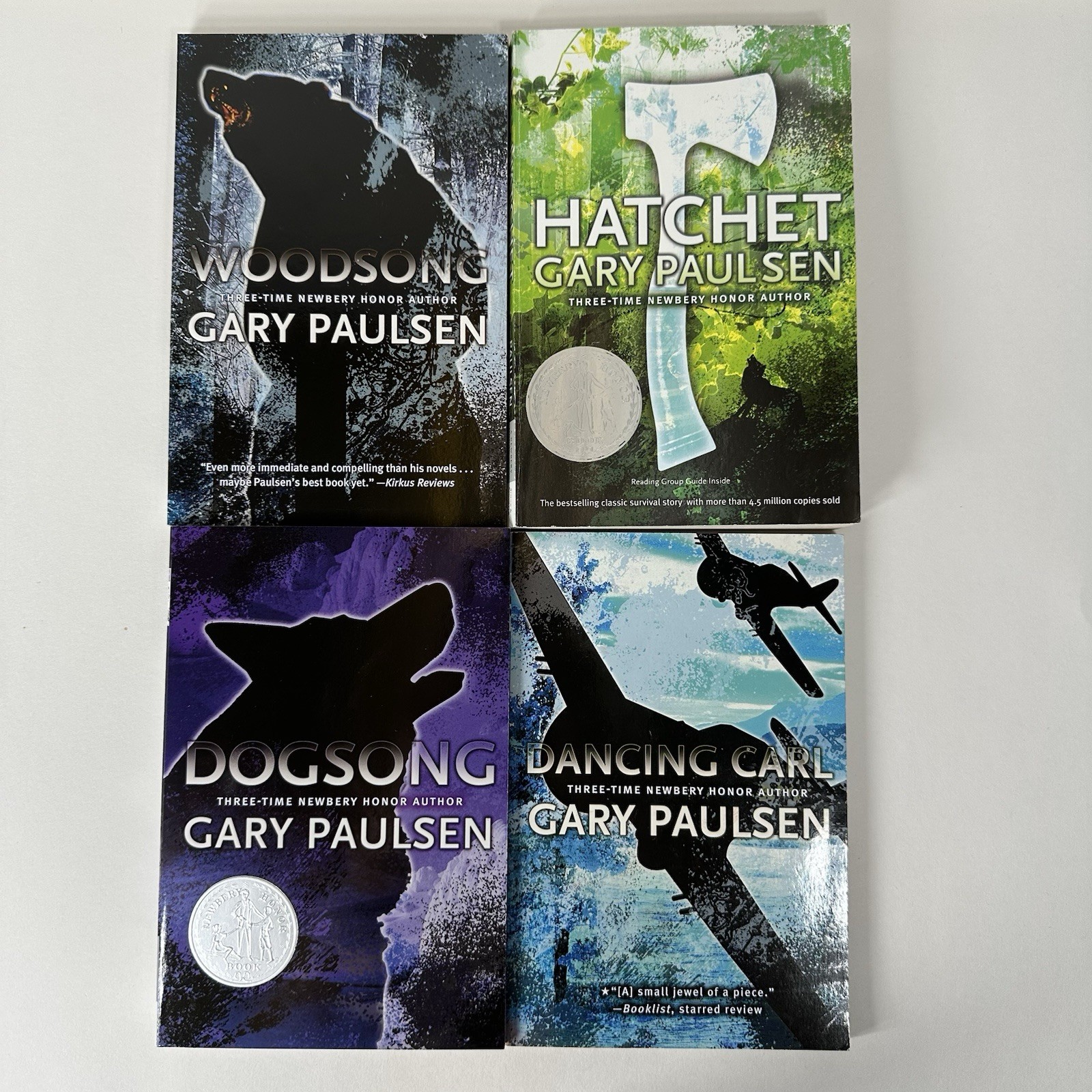 Lot of 7 Gary Paulsen Books, Hatchet, Brian’s Winter, DogSong, WoodSong, Good