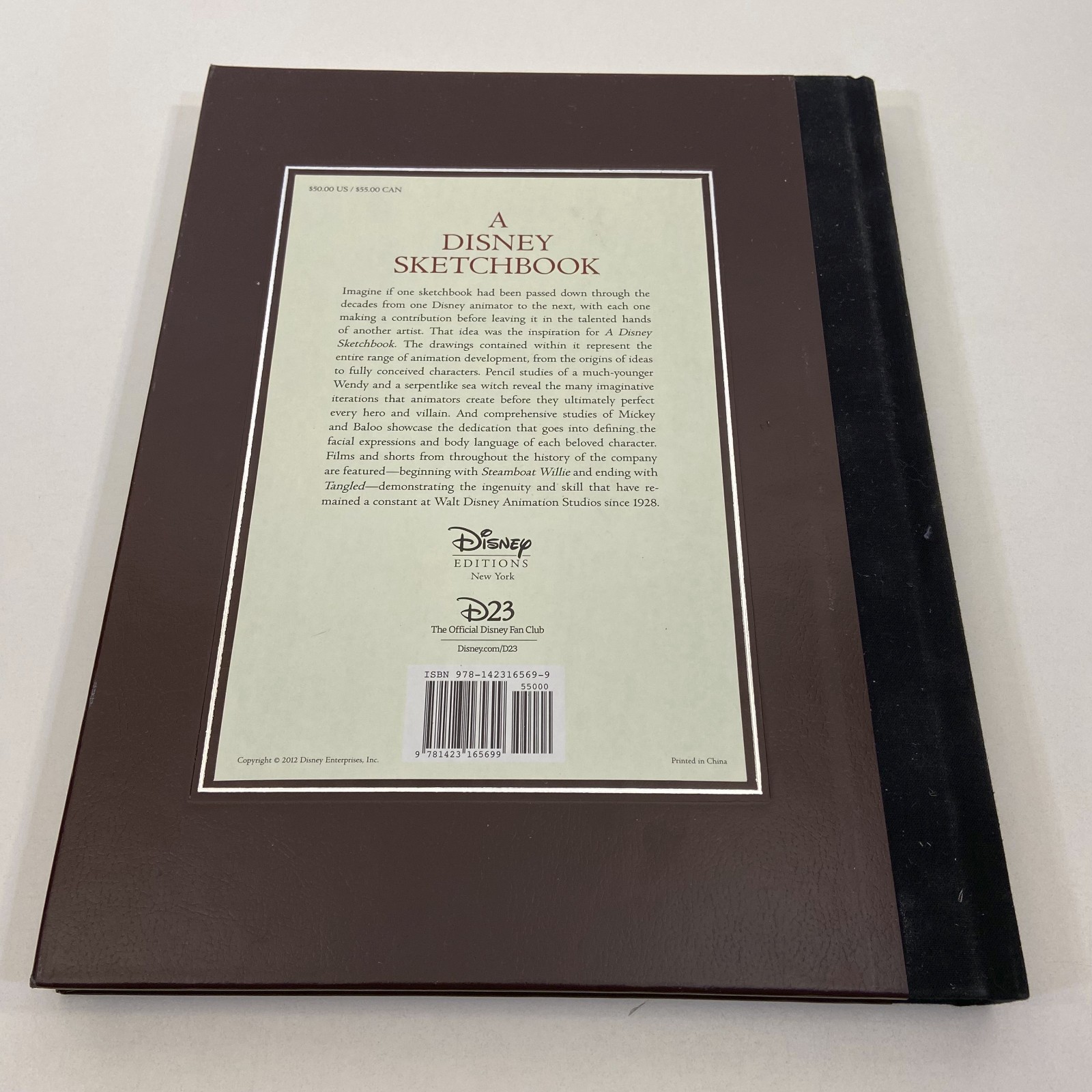 A Disney Sketchbook 2012 Third Edition 4th Printing Hardcover Illustrated