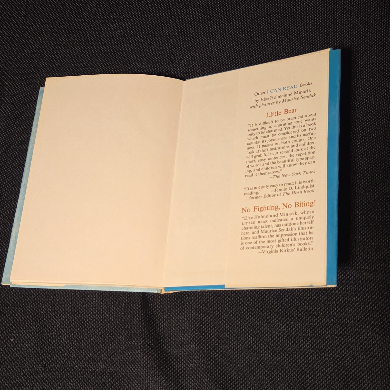 Father Bear Comes Home Minarik Sendak HC 1959 Inscribe 1st Edition Dust Jacket