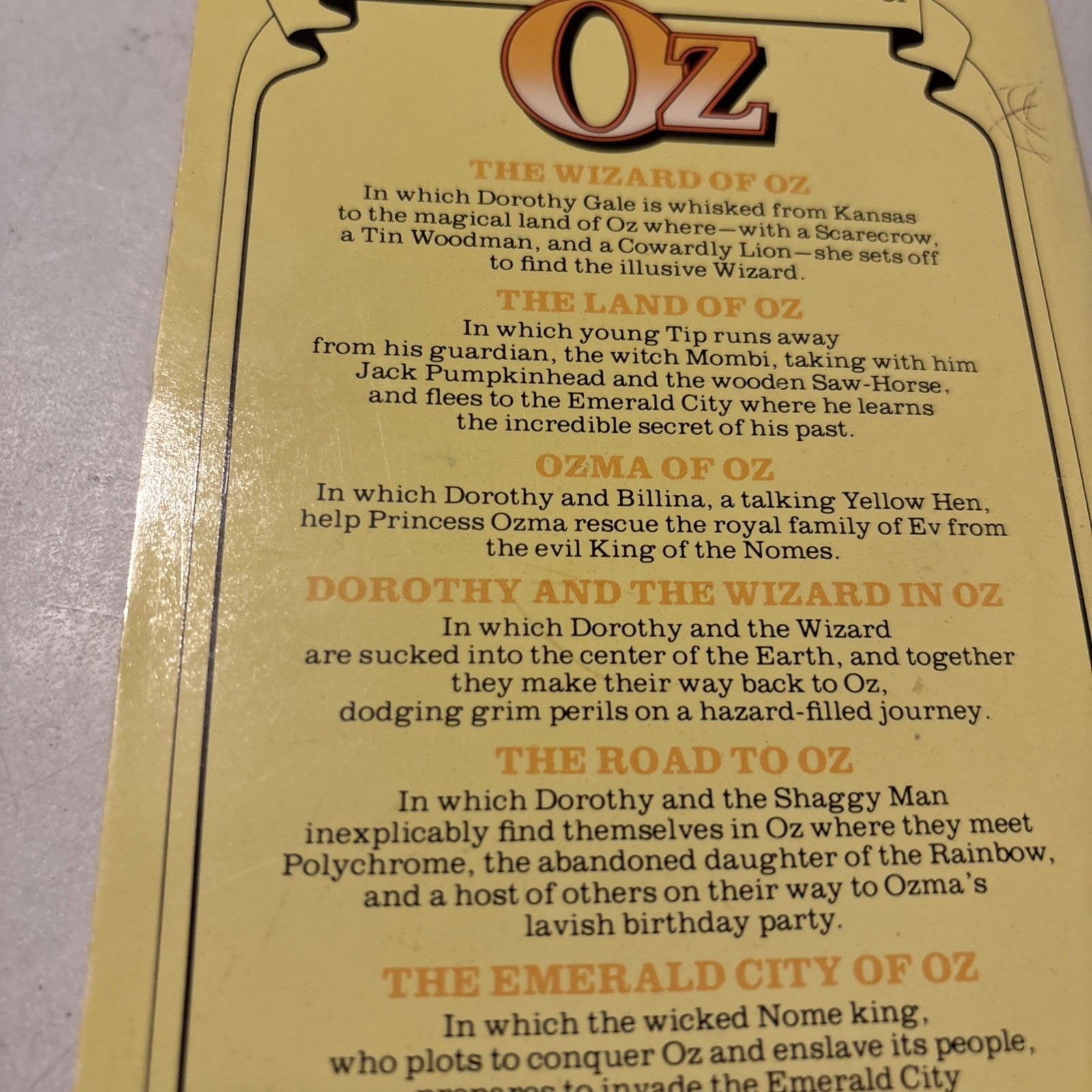 Lot of 7 Wizard of Oz Del Rey Paperback L. Frank Baum Vol 1-7 Vintage 1979 EUC
