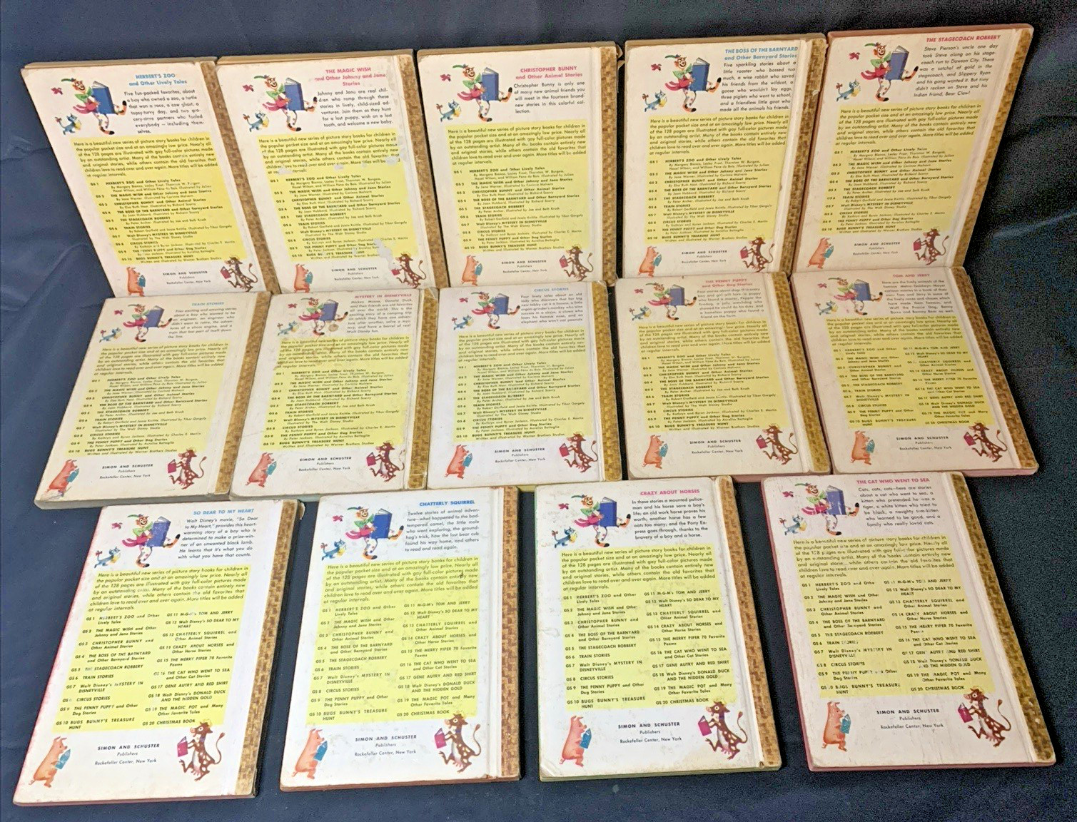 13 Golden Story Books 1950s 128 Pages Full Color Set Nos 1-9, 11-14+16 Rare Vtg