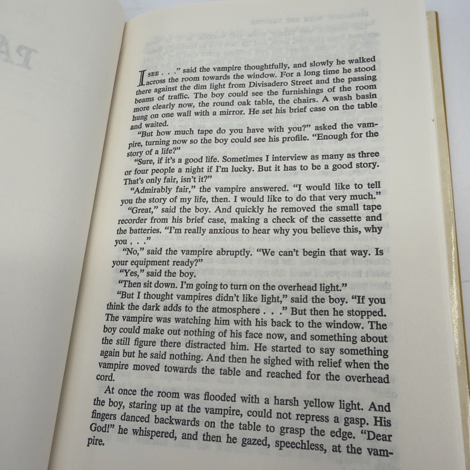 Vintage 1976 Interview With The Vampire Anne Rice First Book Club Edition HCDJ