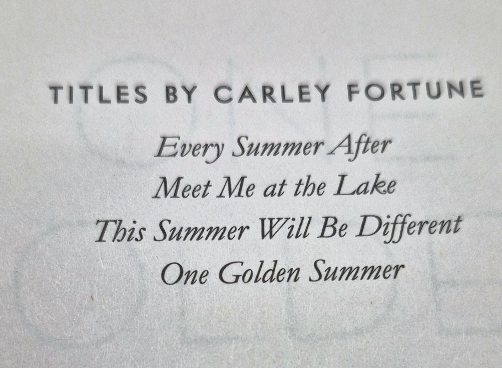 ​NEW One Golden Summer by Carley Fortune – Paperback – Brand New Unread Copy