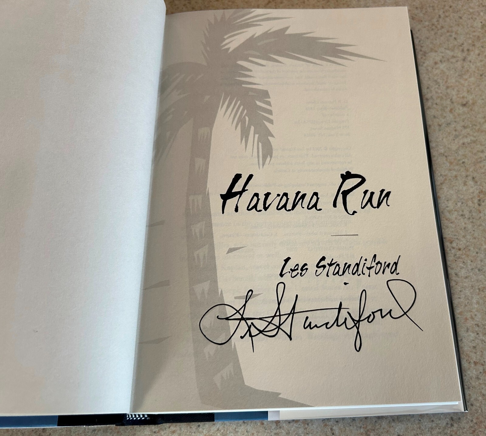 Les STANDIFORD — Havana Run (Thriller) — 2003 SIGNED 1st Edition Hardcover