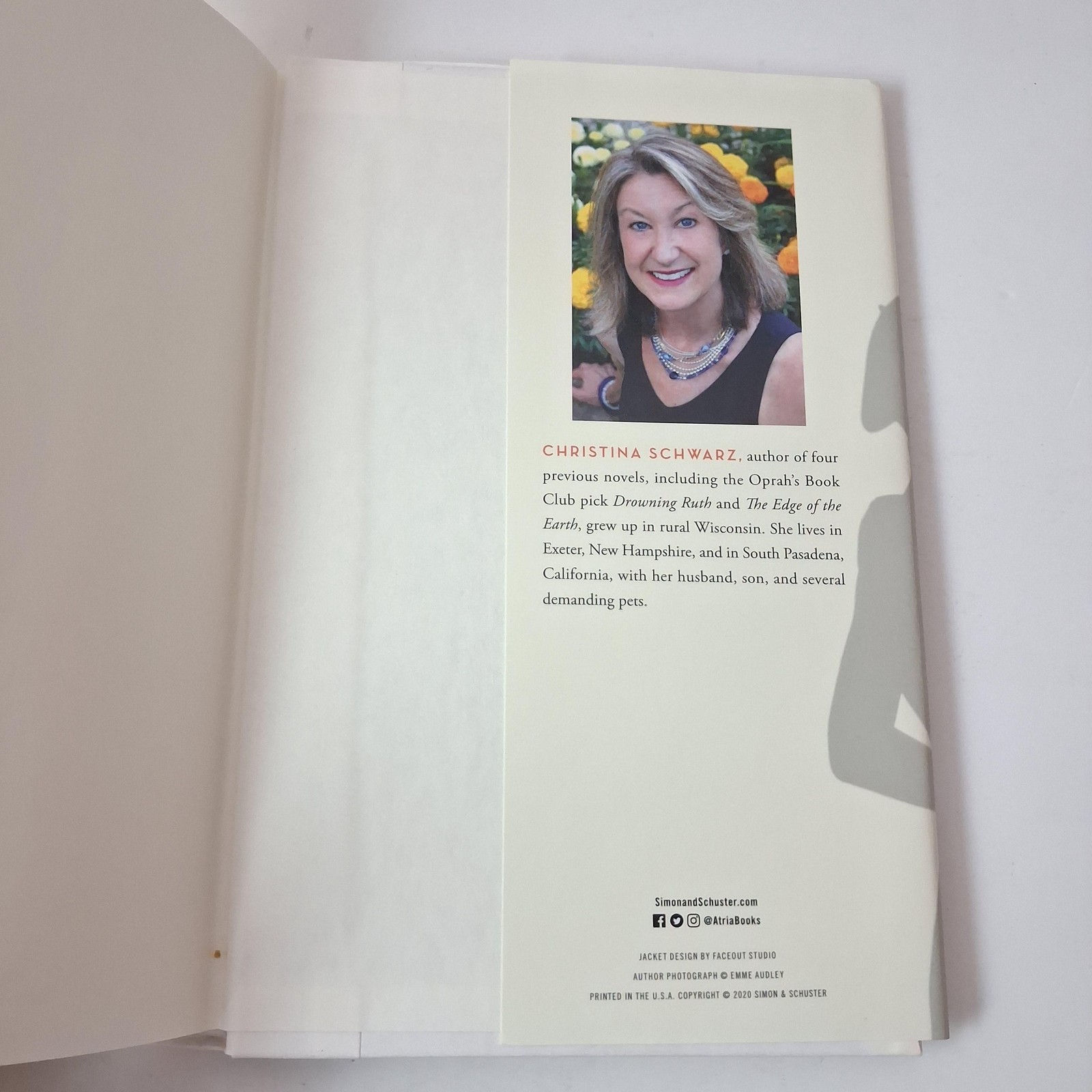 Bonnie Christina Schwarz Atria Books White HC Dust Jacket 2020 USA First Edition