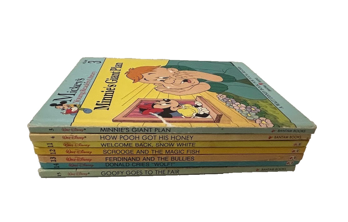 Vintage 1983 Walt Disney Fun To Learn Library Books Lot 1-14 Set