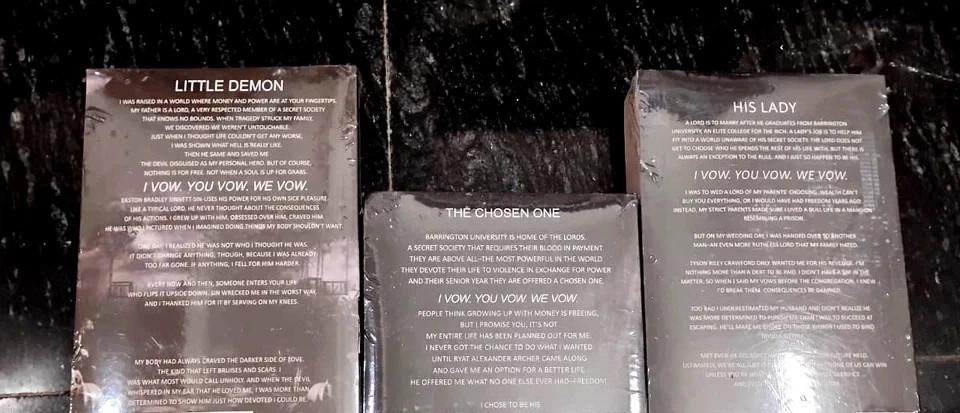 L.O.R.D.S Series by The Ritual, The Sinner, The Sacrifice 3 Book set Paperback