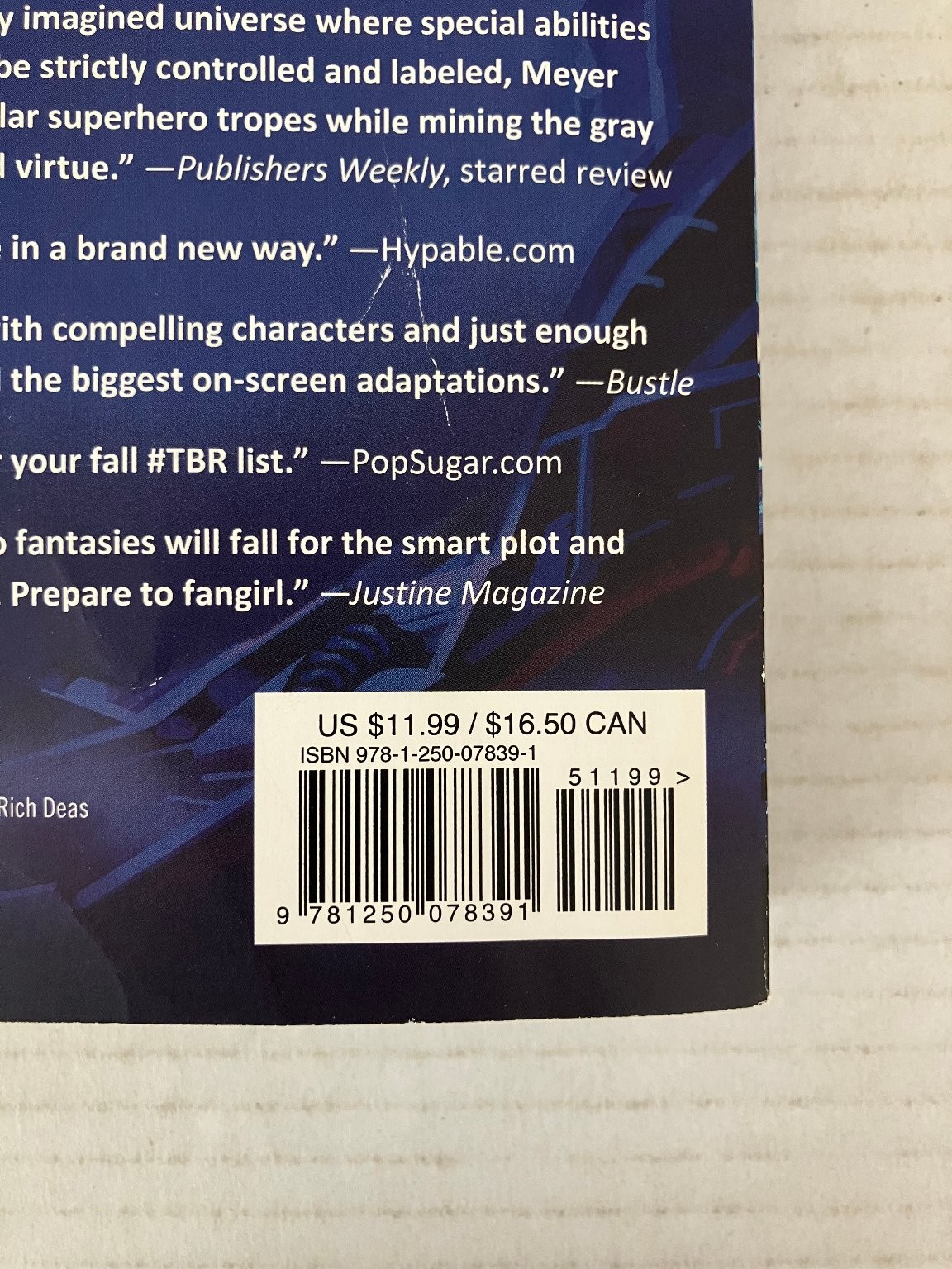 Supernova Marissa Meyer 2021 First Square Fish Edition YA Sci-Fi Paperback