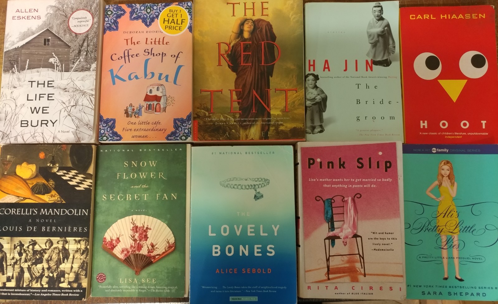 Lot of 5-LBS Large Trade Literature Fiction Paperback BestSeller RANDOM Books