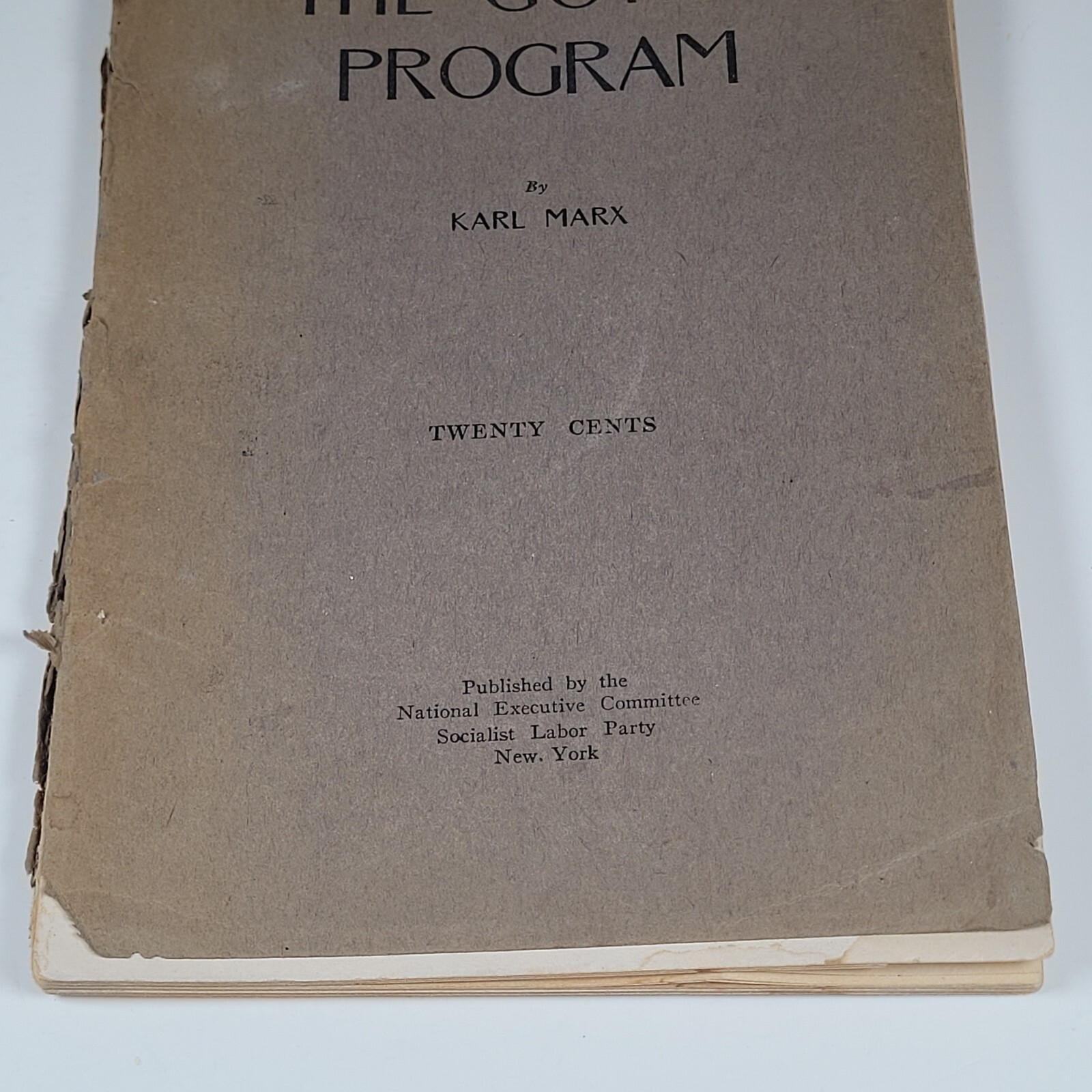 The Gotha Program by Karl Marx New York Labor News 1922 Lots of Wear Rare HTF