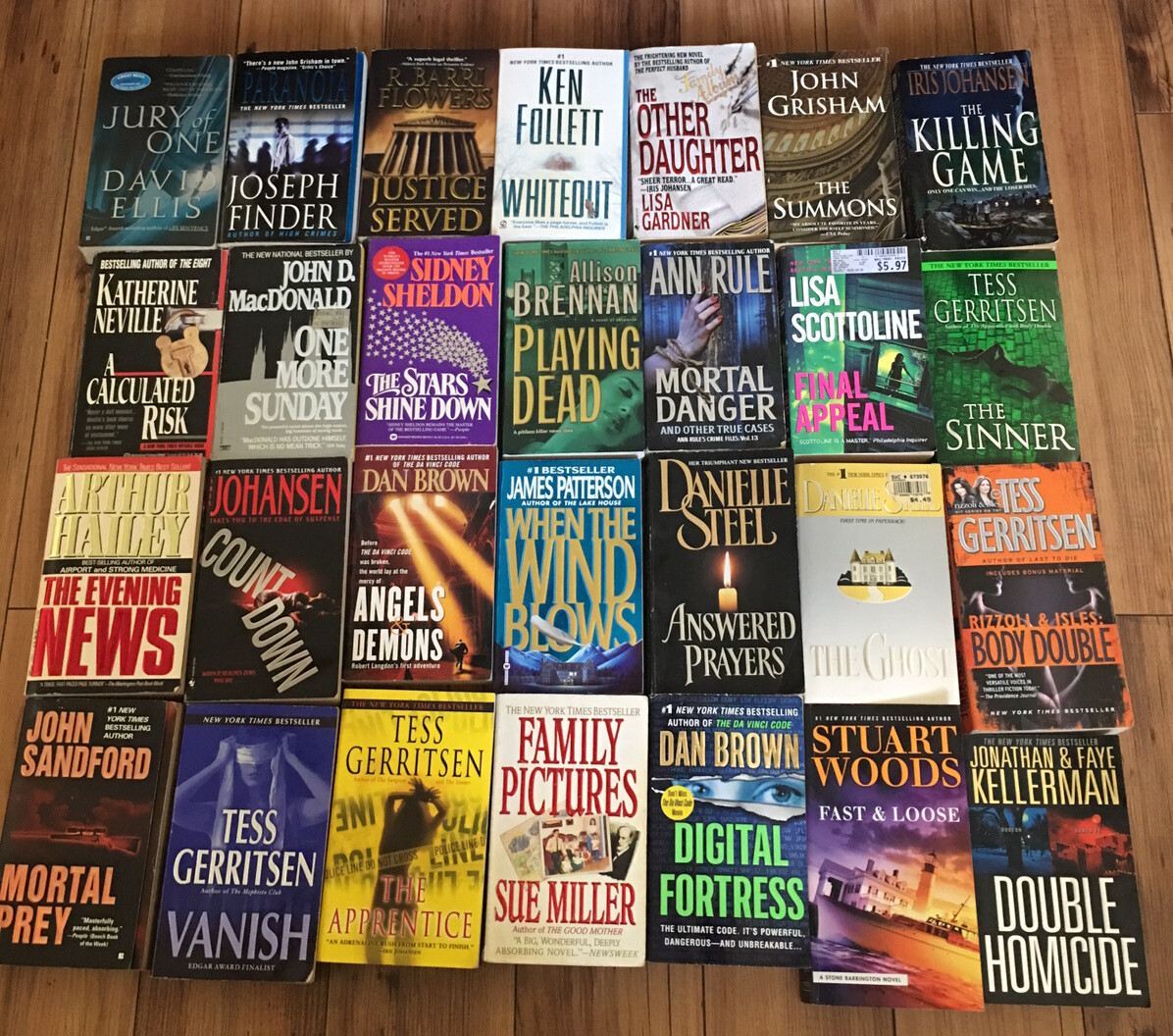 Mix Lot Of 10 Suspense Crime Mystery Thriller Fiction Paperback Books Random