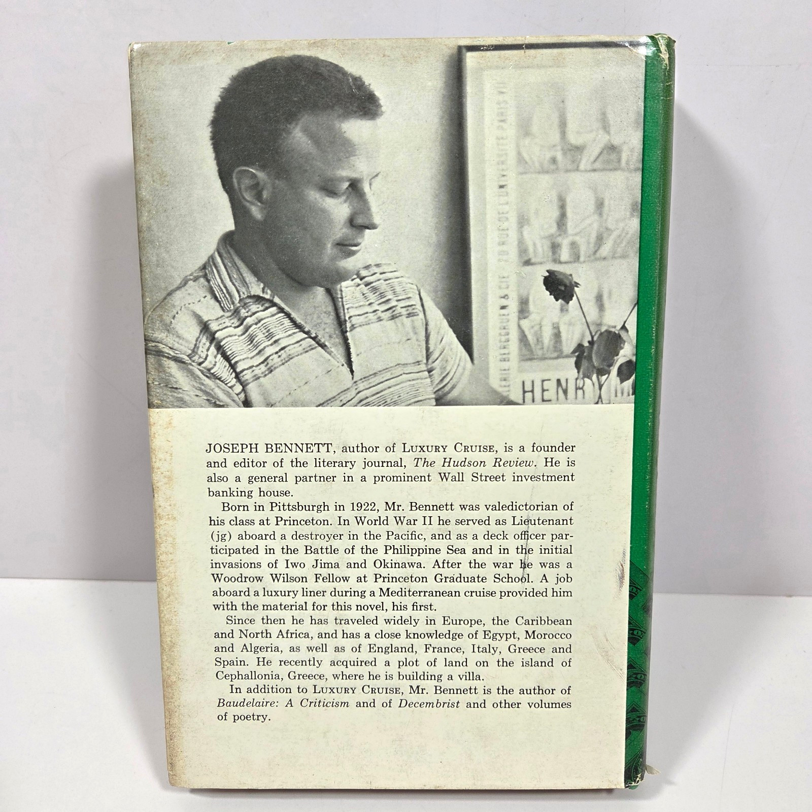 SIGNED Luxury Cruise Joseph Bennett 1962 HC DJ First Edition 1st Printing