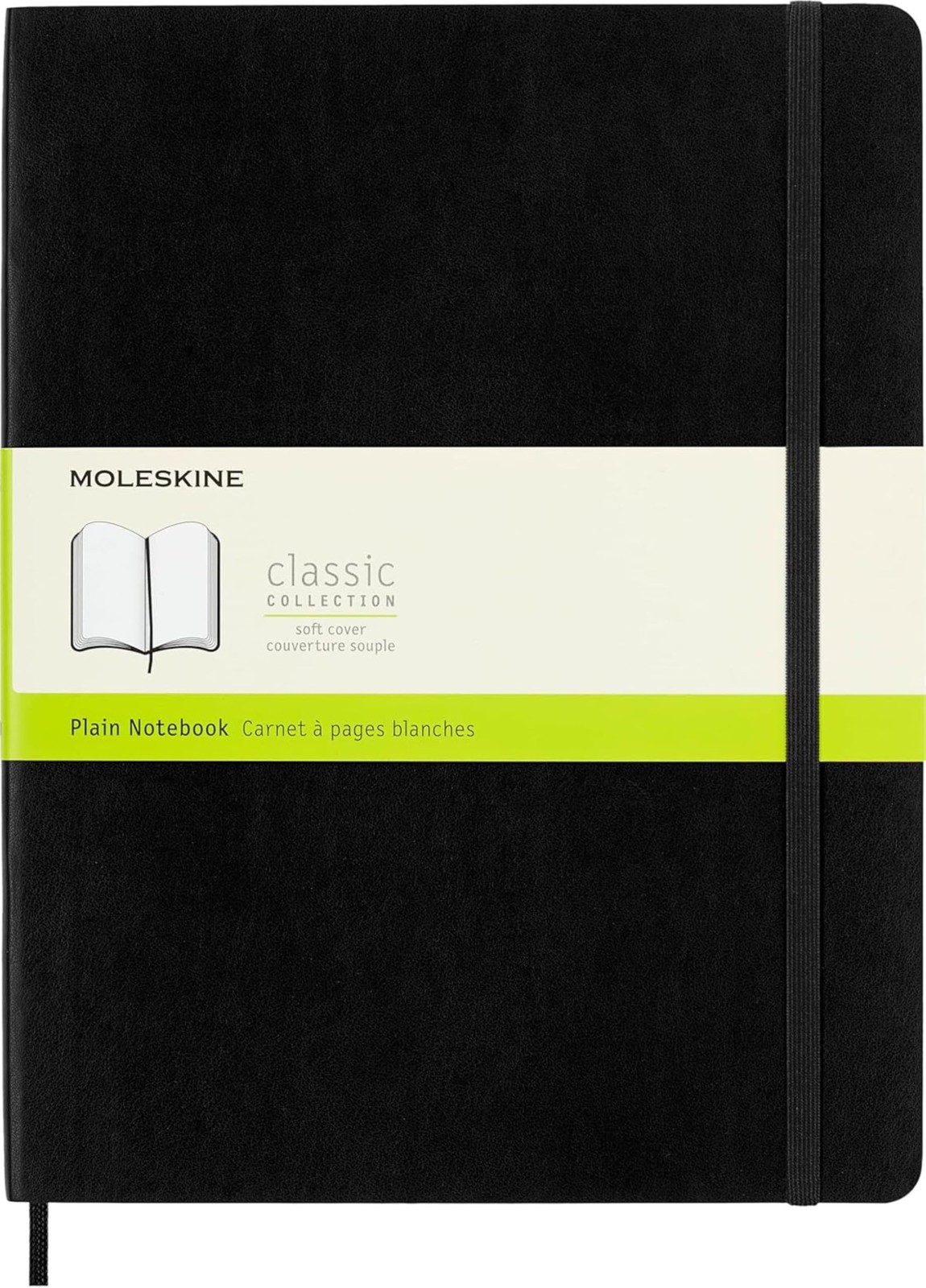 Moleskine Classic Notebook, Soft Cover, XL (7.5 x 9.5 in.) Plain/Blank