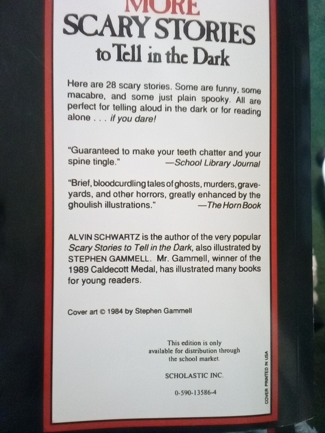 More Scary Stories to Tell in the Dark Paperback Alvin Schwartz First Edition