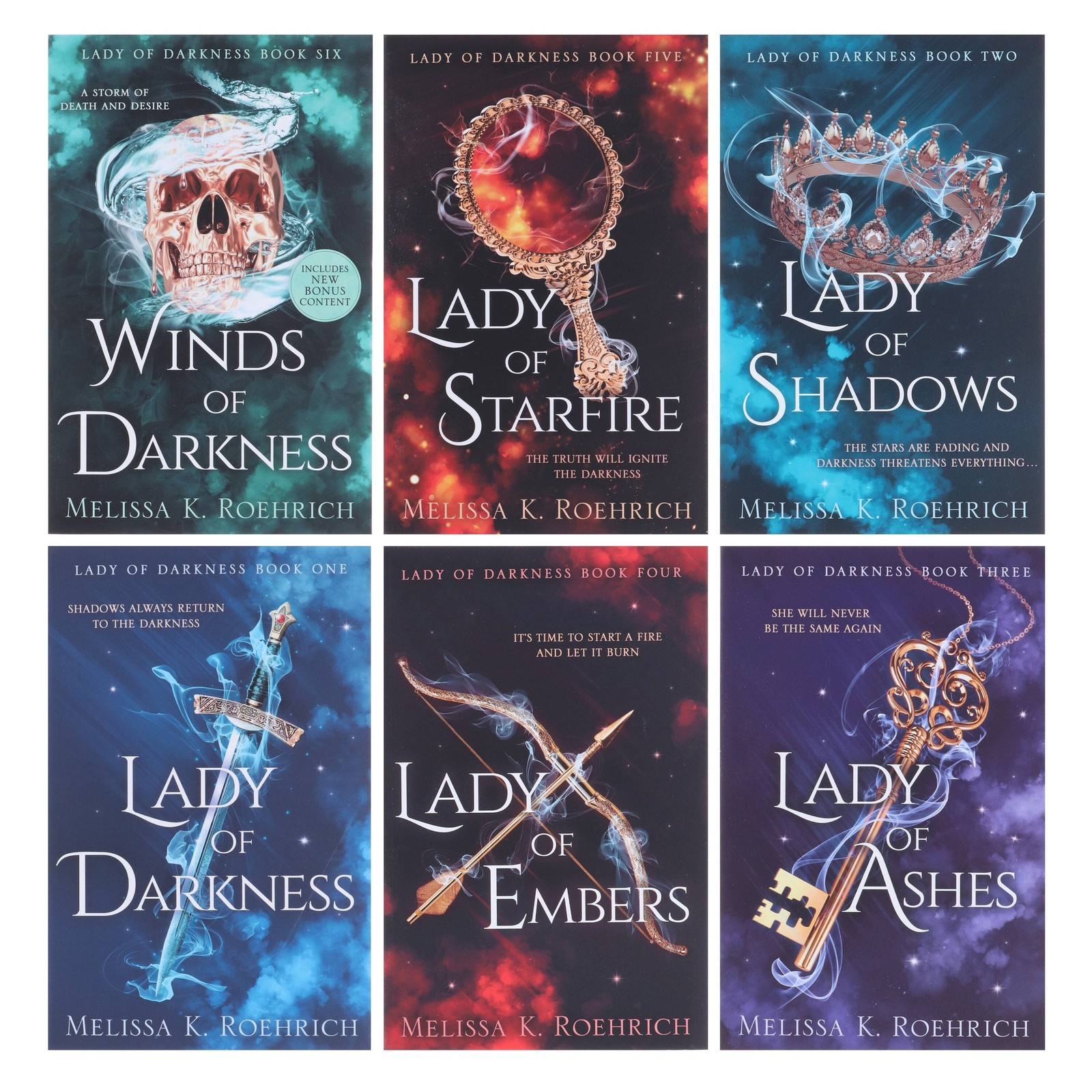 Lady of Darkness Series by Melissa K. Roehrich 6 Books Set – Fic – PB