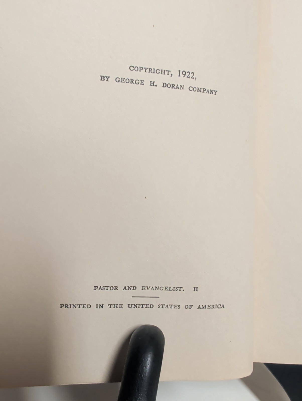 Second Edition 1922 Pastor & Evangelist by Charles Goodell Religious Spiritual