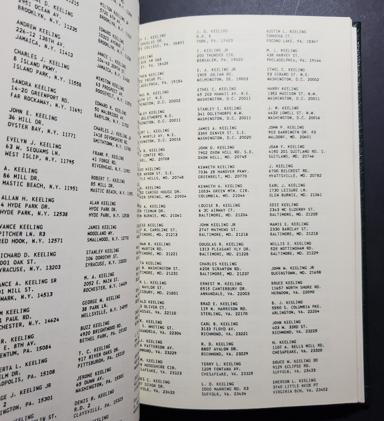 Beatrice Bayley Genealogy Hardcover–The Keeling Family Heritage Book (1983)