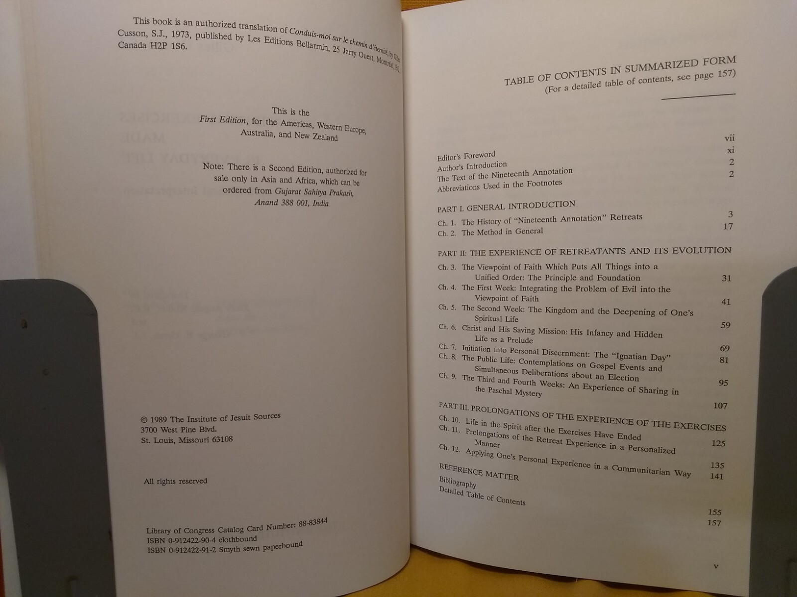 The Spiritual Exercises Made in Everyday Life Gilles Cusson HCDJ 1989 Jesuit