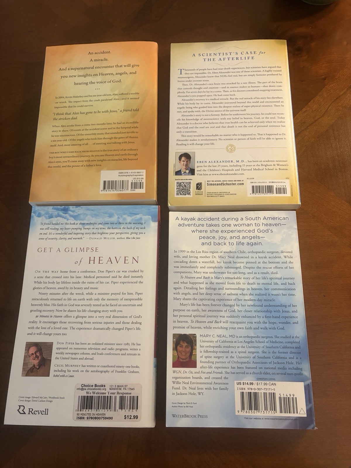 Lot of 4 Paperbacks True Stories/Coming Back From Heaven/Afterlife/Vry Good Cond