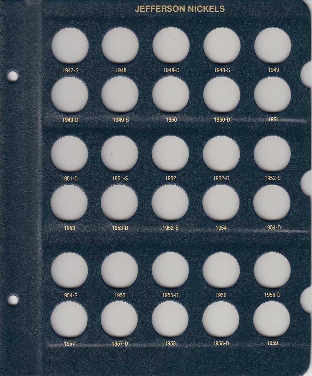 Whitman Blue Classic Album For Jefferson Nickels 1938-2003 Coin Album 9116 New