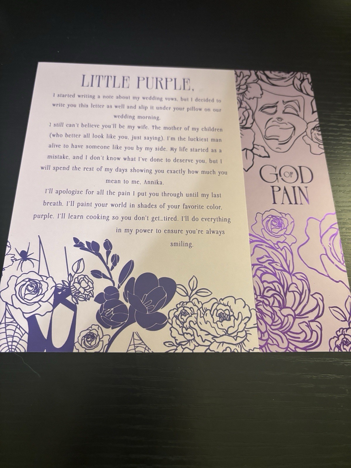 Legacy of Gods Rina Kent God of Pain Luxury Edition + Character Card