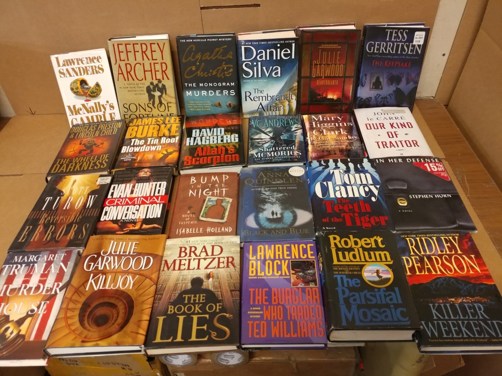 Lot of 5-LBS Hardcover Action Mystery Romance Thriller GENERAL FICTION HB Books