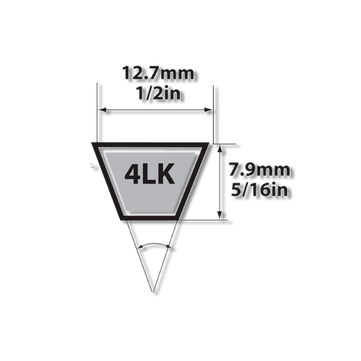 Mitsuboshi Super KB 4LK840 V-Belt 0.5 in W X 84 in L For Riding Mowers 4LK840A
