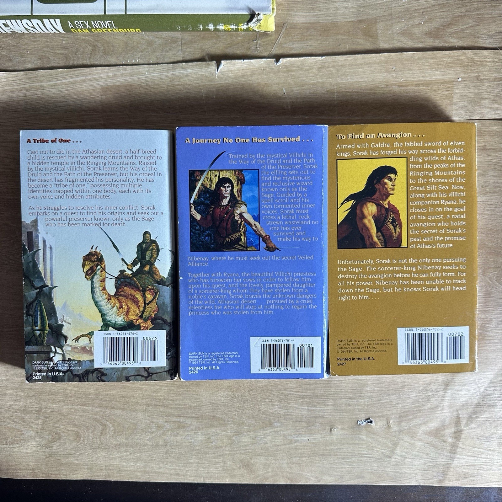 Dark Sun Tribe of One Trilogy Simon Hawke Complete Paperback Set D&D Fantasy