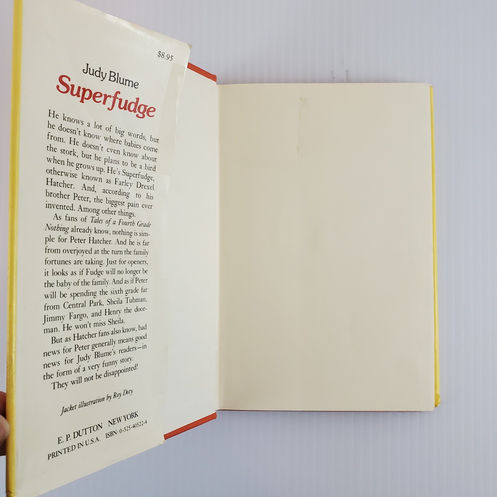 Superfudge by Judy Blume 1980 1st Edition Hardcover Dust Jacket
