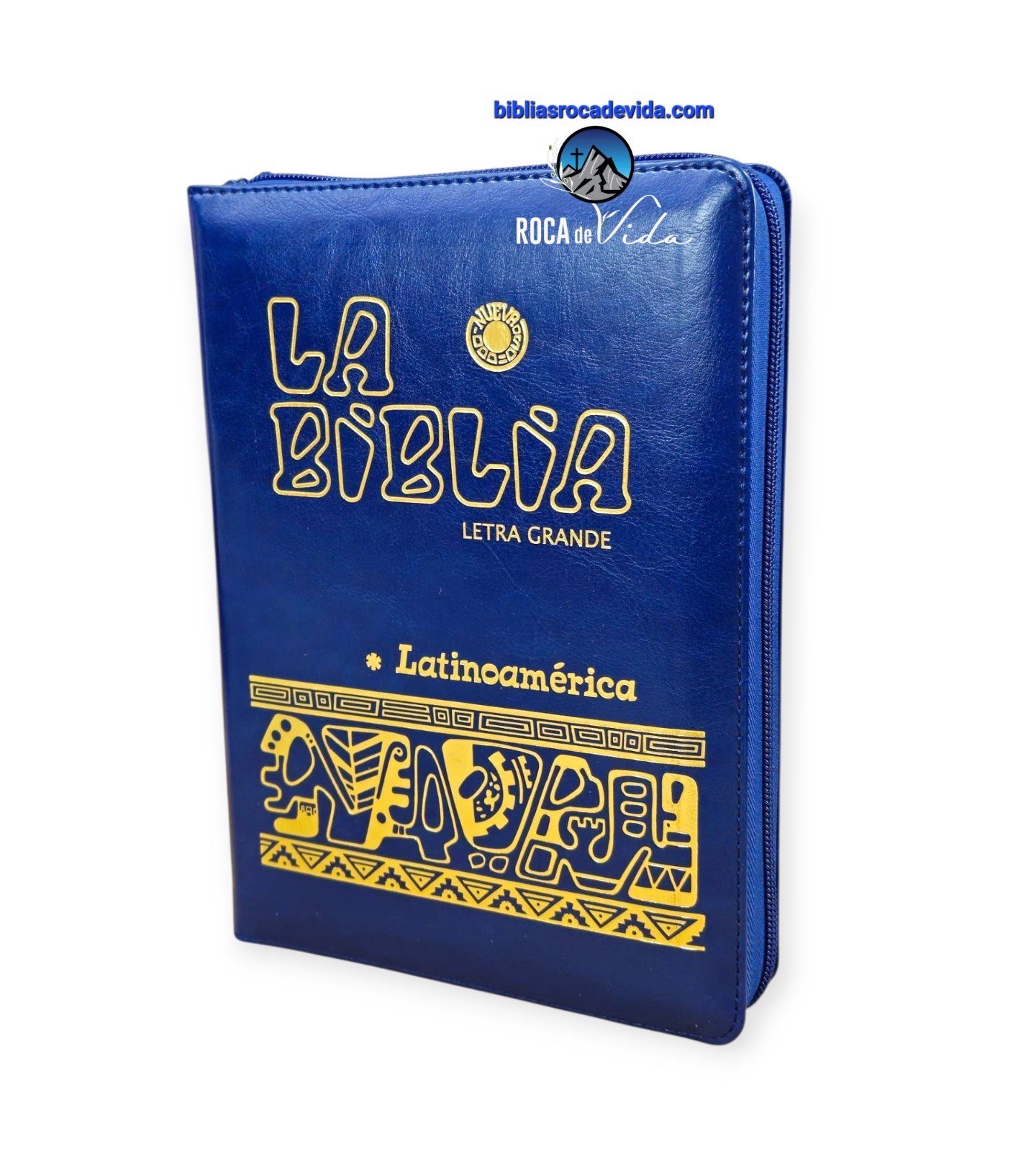 Biblia Latinoamérica de Lujo Letra Grande – Edición Pastoral Cierre Indice Azul