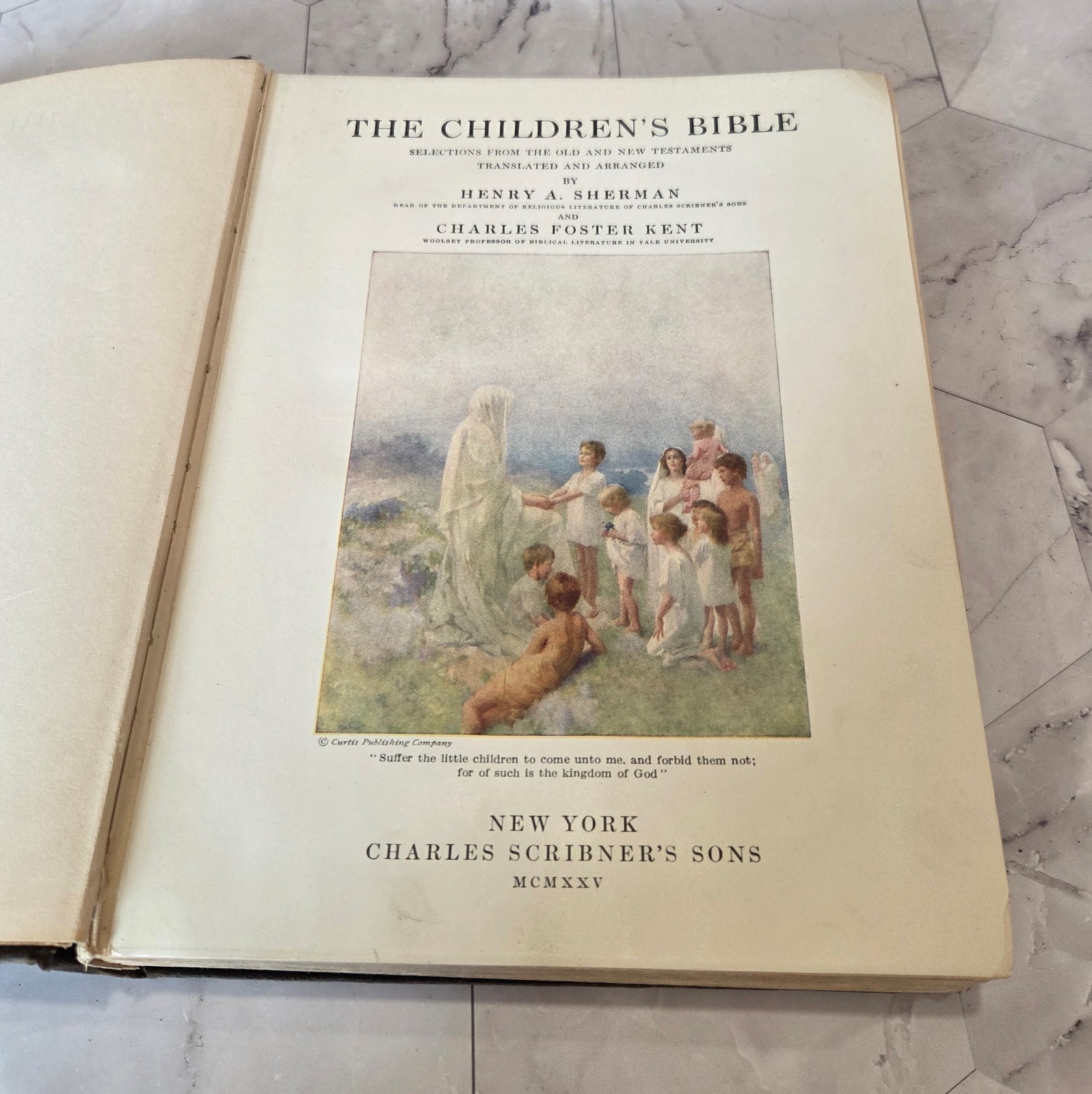1922 THE CHILDREN’S BIBLE, Color and Duotone Illustrations,Old New Testaments VG