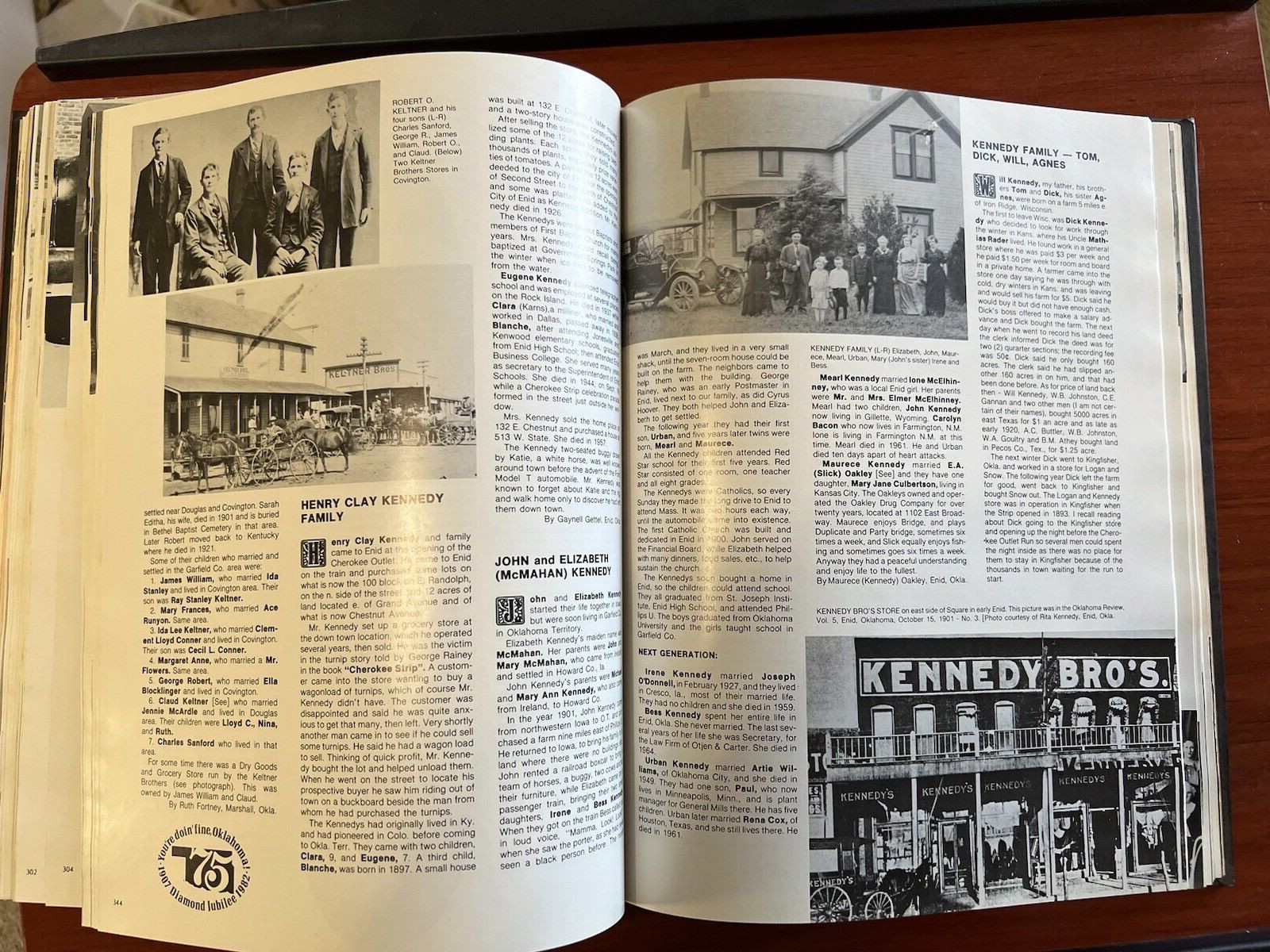 OKLAHOMA GARFIELD COUNTY 1893-1982 VOL. I 512 PAGES! LOTS OLD PHOTOS HC