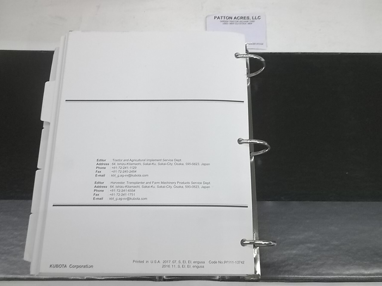 Workshop Manual for Kubota M6S-111 Tractors