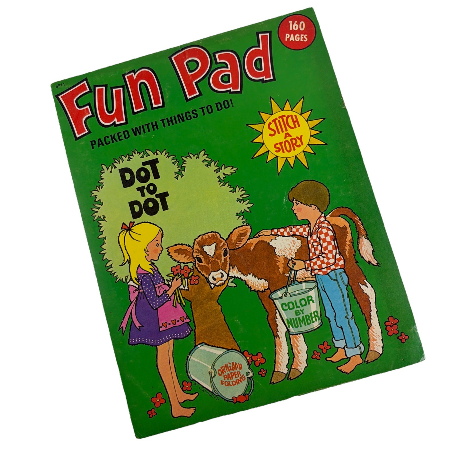 Vintage Classic Fun Pad Childs Activity Book 160 Pages Used