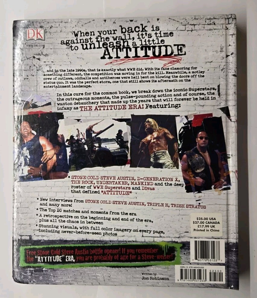 WWE: The Attitude Era Jon Robinson Prima Games DK Books 2015 Hardcover