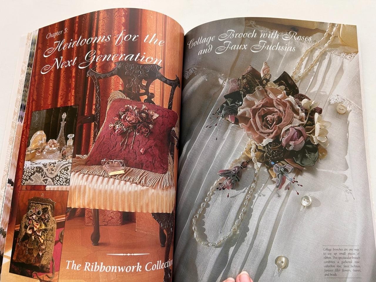 Ribbon Flowers craft book 1998 Helen Gibb 128 pages Heirloom pieces