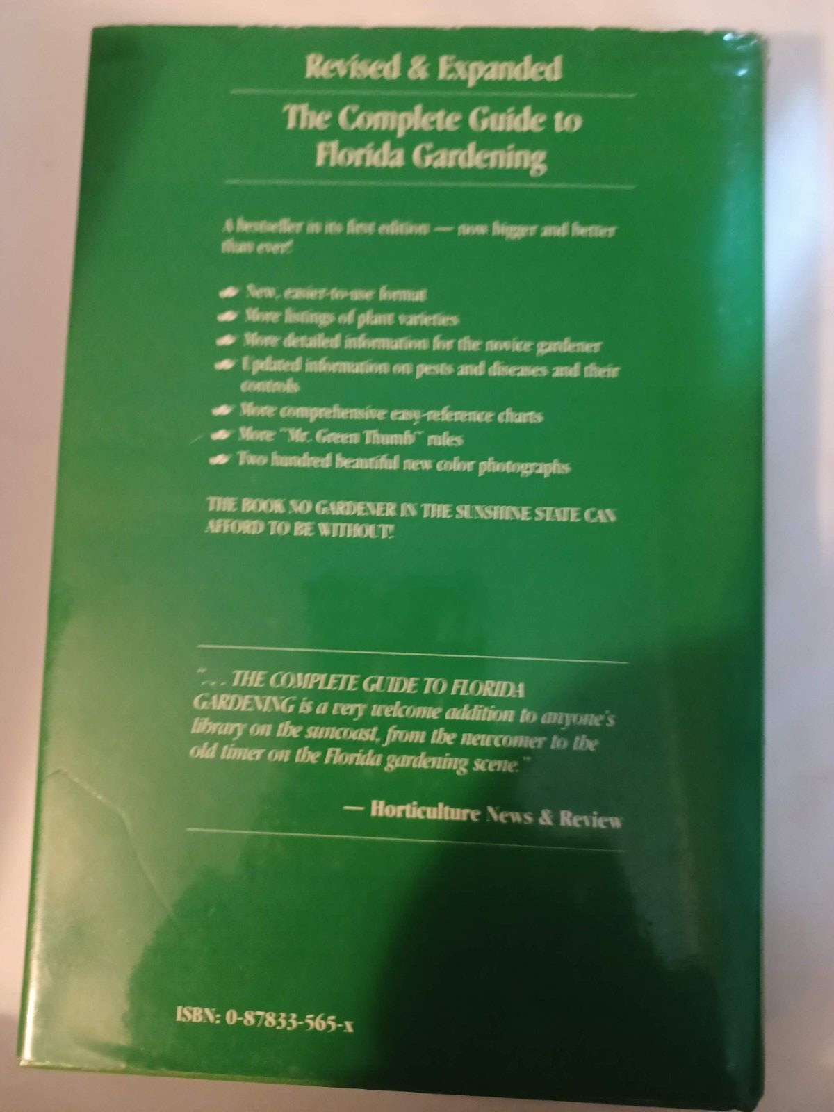 Complete Guide to Florida Gardening – hardcover, 0878335722, Stan DeFreitas