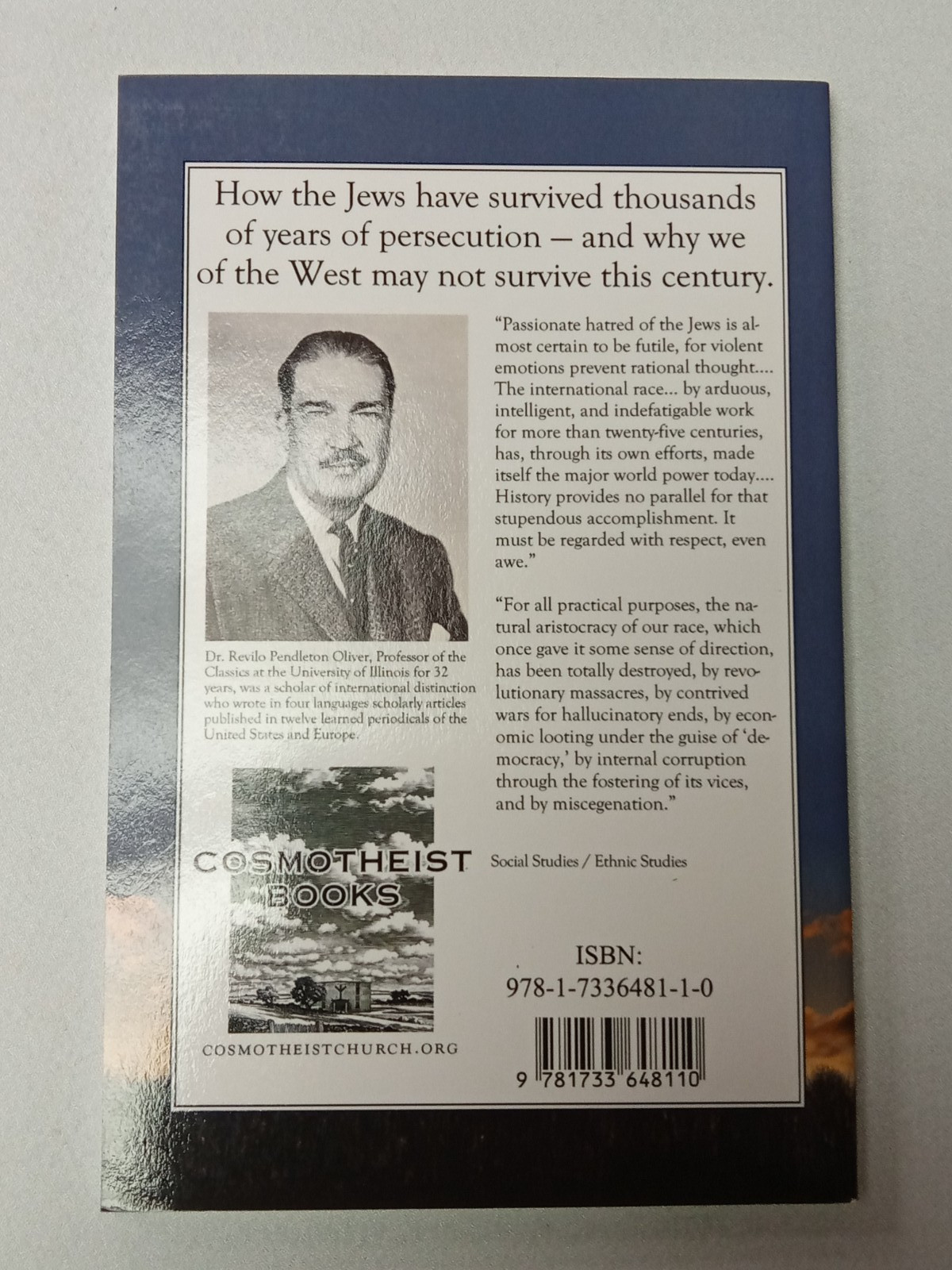 Jewish Strategy: How the Jews Have Survived Persecution by Revilo Oliver