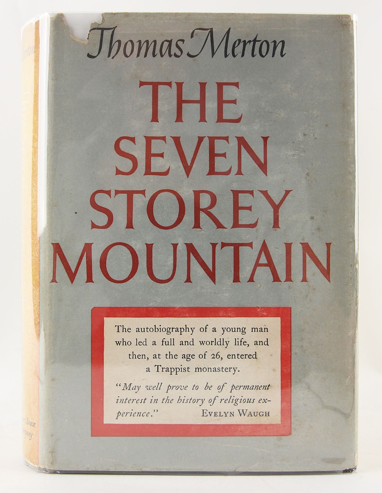 Seven Storey Mountain Thomas Merton 1948 1st Edition 1st State DJ Ordnis Typo HC