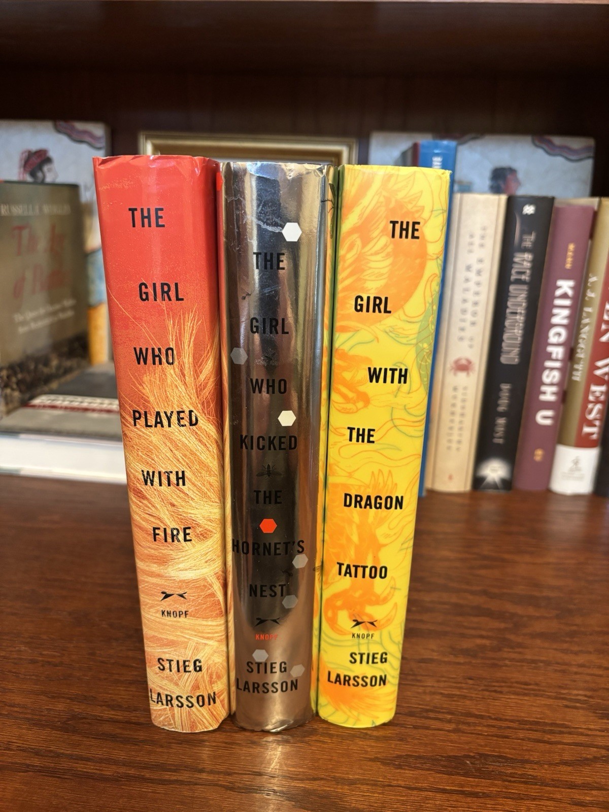 The Millennium Trilogy. Stieg Larsson. 3 First Printings. Knopf 2008-10. NF/NF