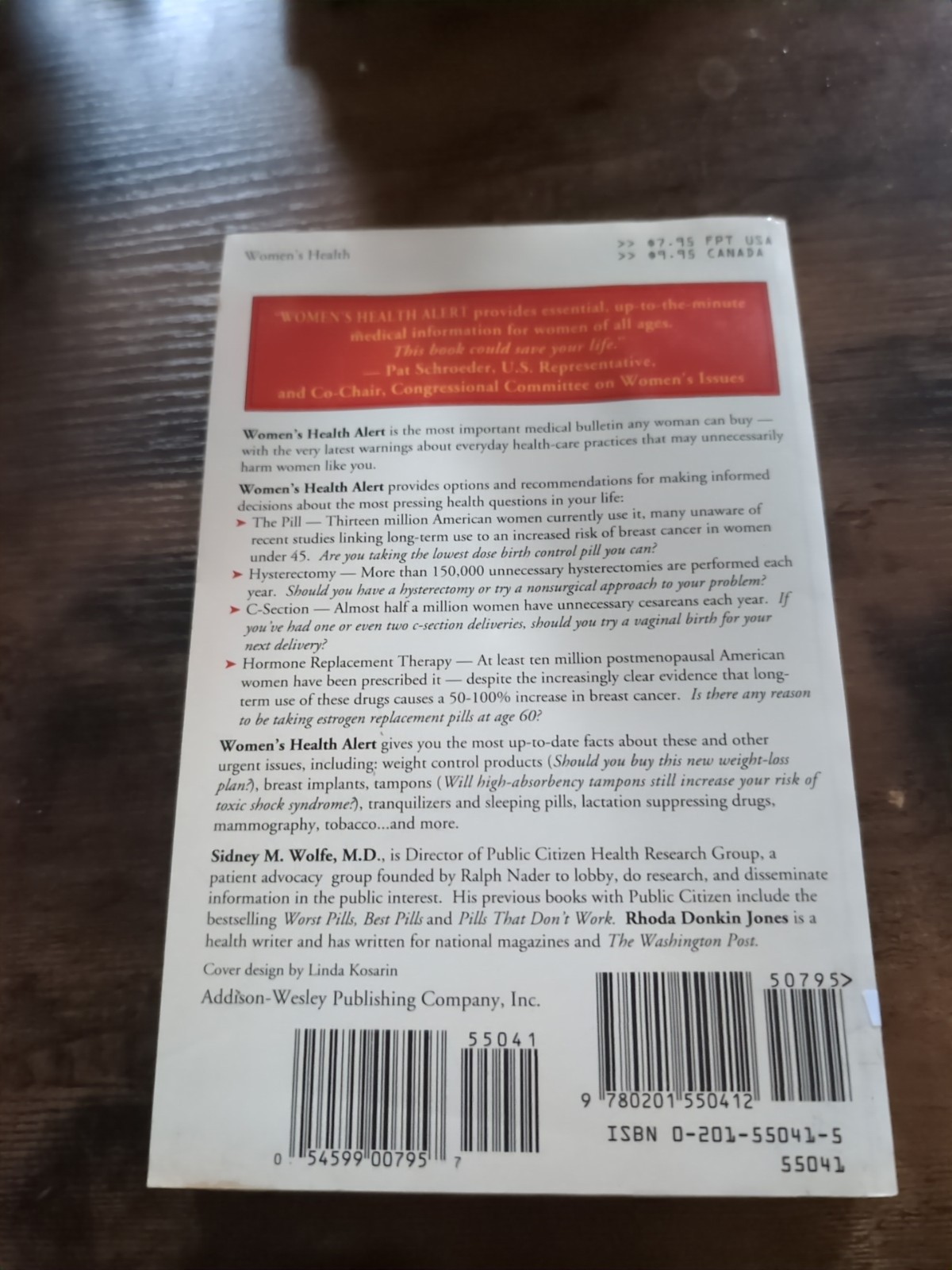 Women’s Health Alert, Sidney M. Wolfe, M.D., Hardback, 1991, Medical, Self-Help