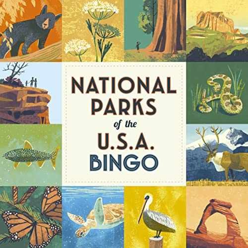 Kaddo National Parks of The USA Bingo: A Bingo – Game, by Siber Kate – Very Good