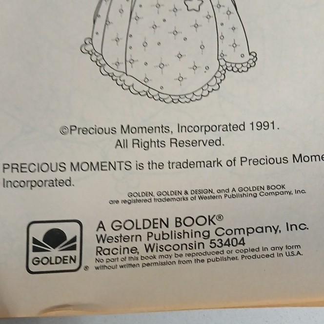 Golden Precious Moments Giant Coloring & Activity Book PB 1991 Ages 4-8