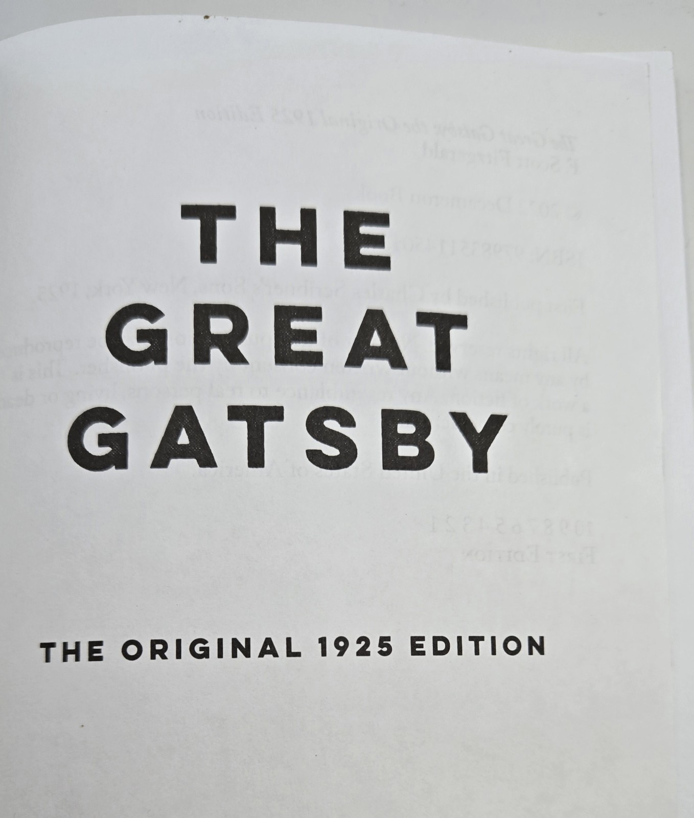 The Great Gatsby The Original 1925 Edition A F. Scott Fitzgerald Classic Novel