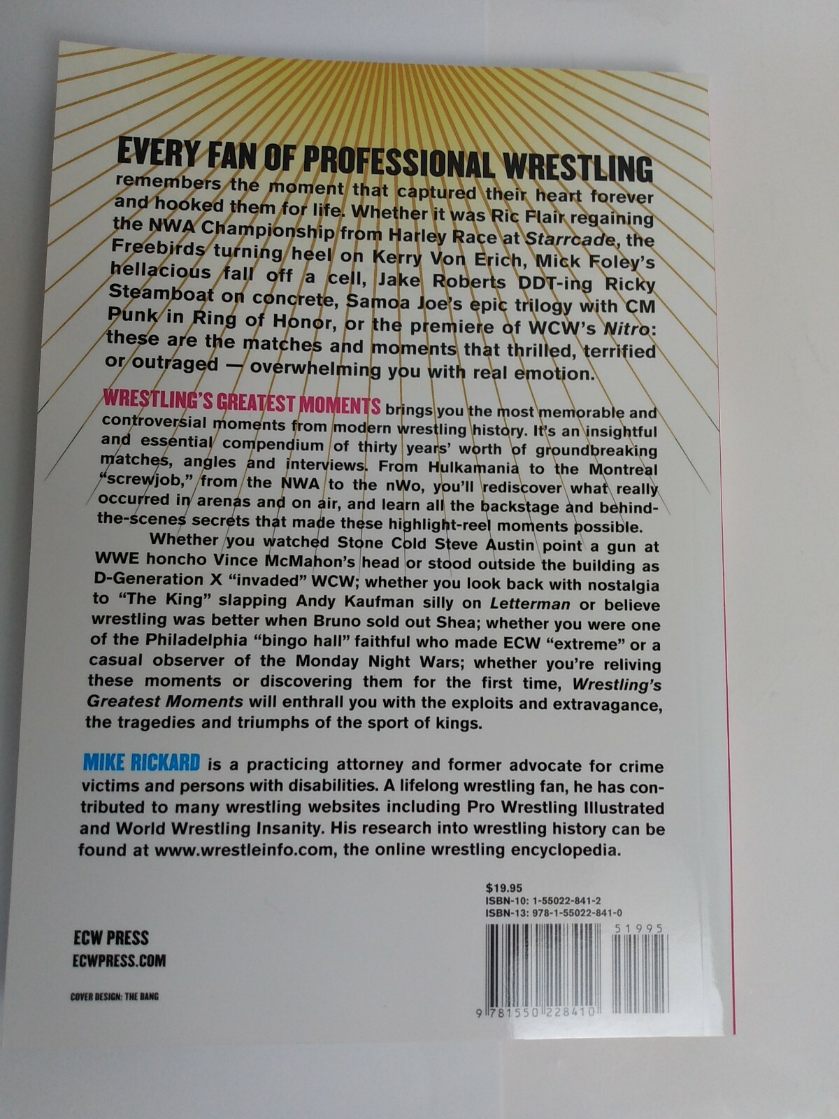 Wrestling’s Greatest Moments, Paperback by Rickard, Mike, Free ship